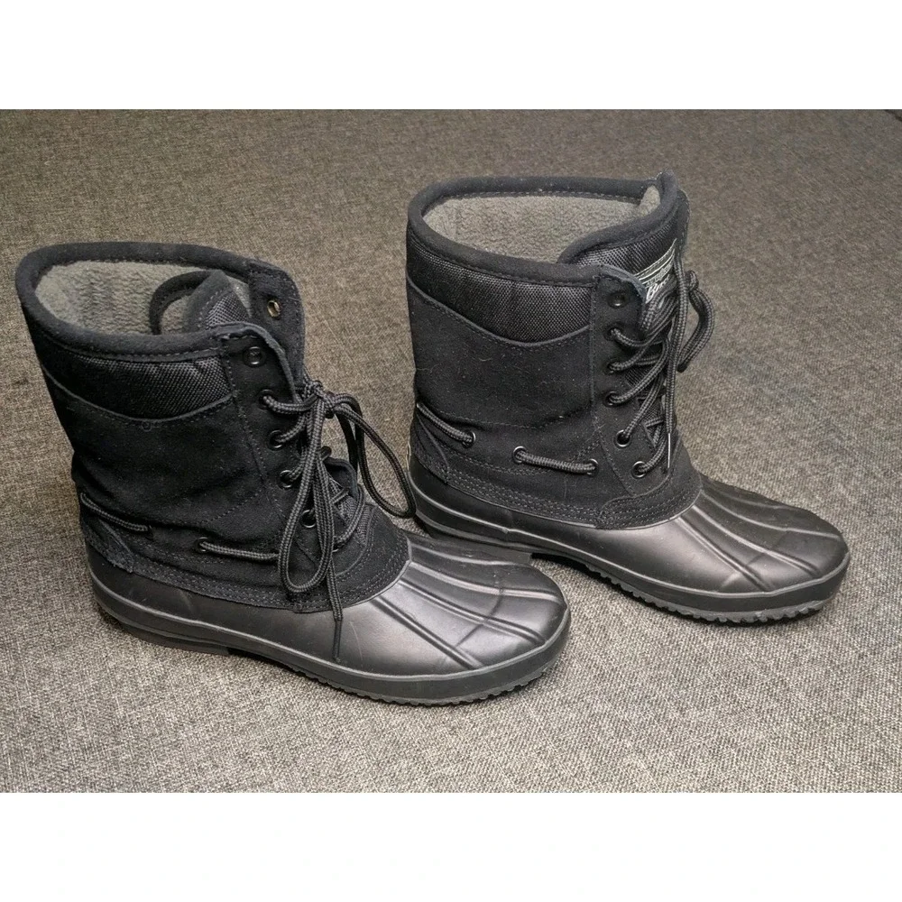 Gh Bass Womens Bernice Faux Fur Waterproof Black Rubber Snow Duck Boots  Sz 10M